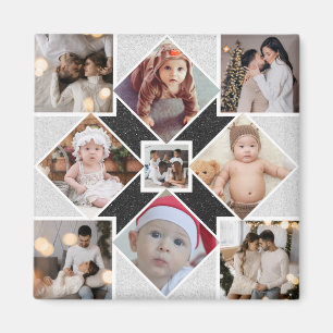 Entwerfen Sie Ihre eigene 9 FotoCollage Magnet