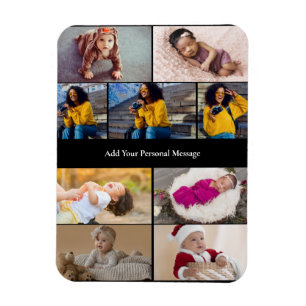 Entwerfen Sie Ihre eigene 9 FotoCollage Magnet