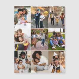 Entwerfen Sie Ihre eigene 9 FotoCollage Magnetkarte