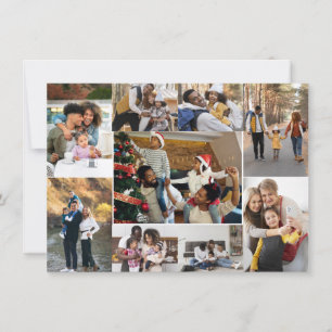Entwerfen Sie Ihre eigene 9 FotoCollage Mitteilungskarte