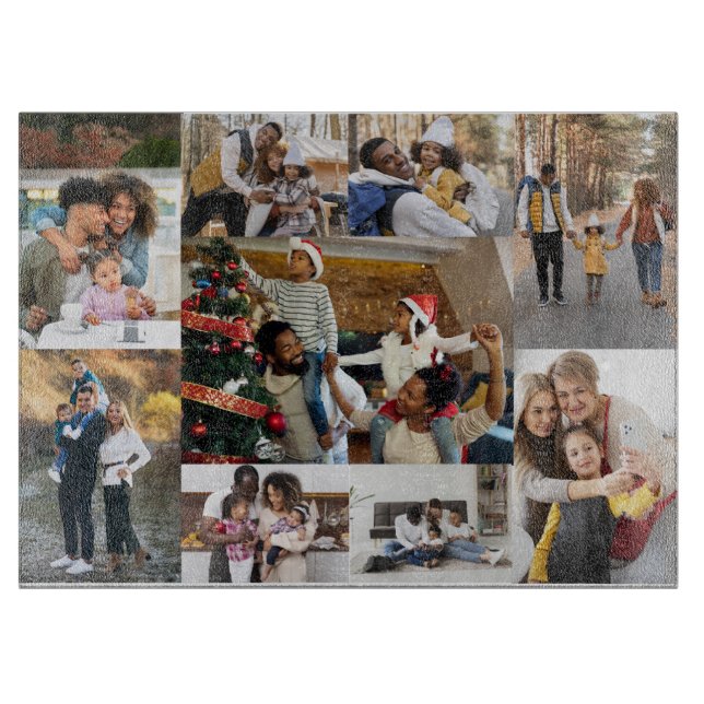 Entwerfen Sie Ihre eigene 9 FotoCollage Schneidebrett (Vorderseite)