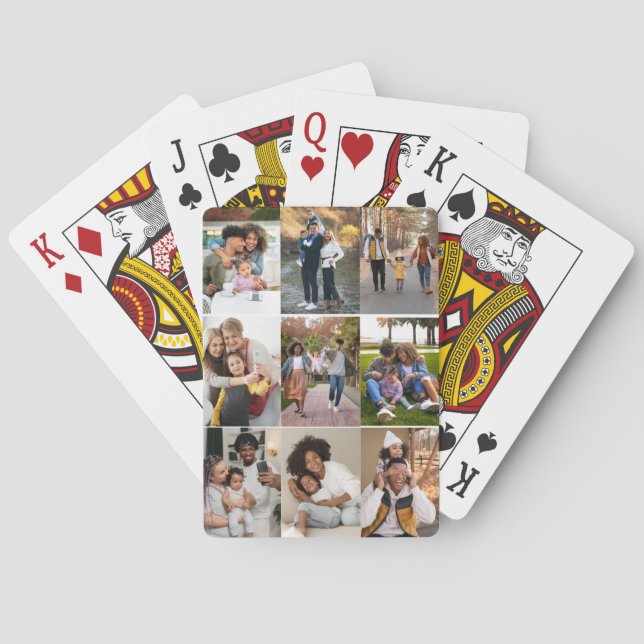 Entwerfen Sie Ihre eigene 9 FotoCollage Spielkarten (Rückseite)