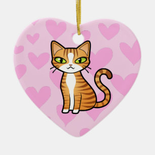 Entwerfen Sie Ihre eigene Cartoon-Katze Keramikornament