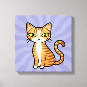 Entwerfen Sie Ihre eigene Cartoon-Katze Leinwanddruck