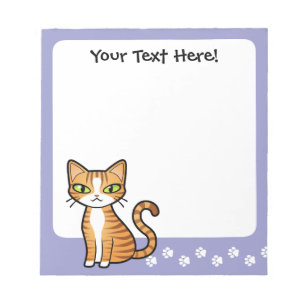 Entwerfen Sie Ihre eigene Cartoon-Katze Notizblock