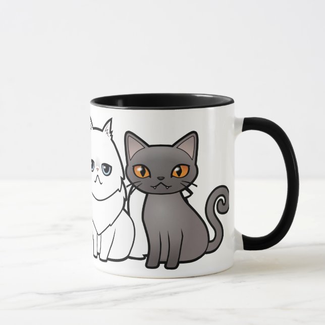 Entwerfen Sie Ihre eigene Cartoon-Katze Tasse (Rechts)