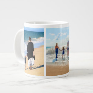 Entwerfen Sie Ihre eigene Familienfoto-Collage-Kaf Jumbo-Tasse