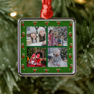 Entwerfen Sie Ihre eigene Foto-Kollektion Weihnach Ornament Aus Metall
