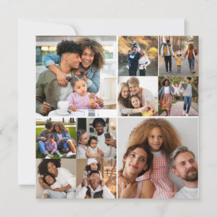 Entwerfen Sie Ihre eigene Fotocollage mit 10 Fotos Karte