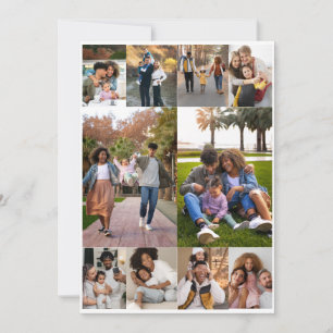 Entwerfen Sie Ihre eigene Fotocollage mit 10 Fotos Mitteilungskarte