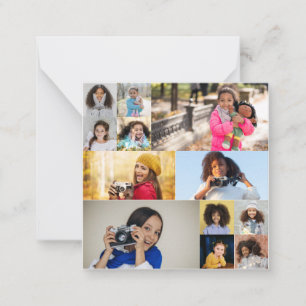 Entwerfen Sie Ihre eigene Fotocollage mit 12 Fotos Mitteilungskarte