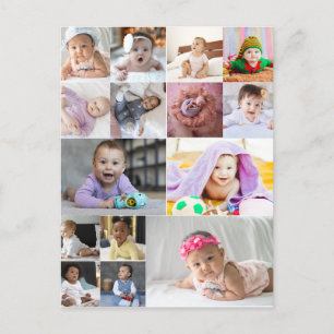 Entwerfen Sie Ihre eigene Fotocollage mit 15 Fotos Postkarte