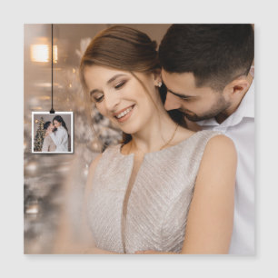 Entwerfen Sie Ihre eigene Fotocollage mit 2 Fotos Magnetkarte