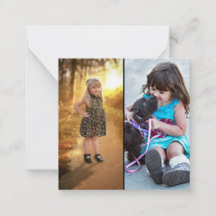 Entwerfen Sie Ihre eigene Fotocollage mit 2 Fotos Mitteilungskarte