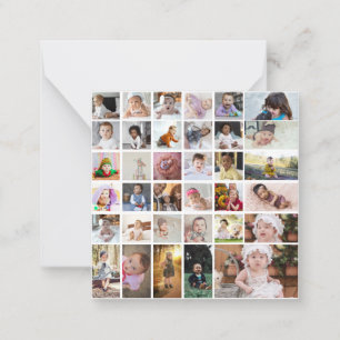 Entwerfen Sie Ihre eigene Fotocollage mit 35 Fotos Mitteilungskarte
