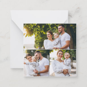 Entwerfen Sie Ihre eigene Fotocollage mit 3 Fotos Mitteilungskarte