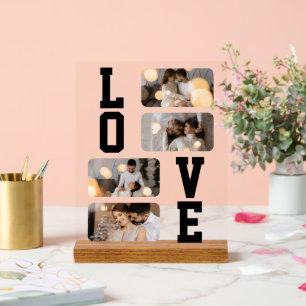 Entwerfen Sie Ihre eigene Fotocollage mit 4 Fotos Acrylschild