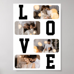 Entwerfen Sie Ihre eigene Fotocollage mit 4 Fotos Poster