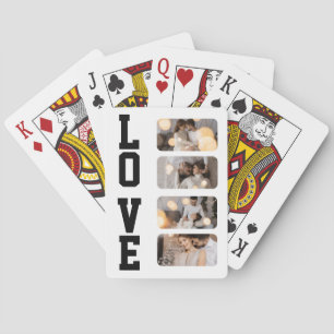 Entwerfen Sie Ihre eigene Fotocollage mit 4 Fotos Spielkarten