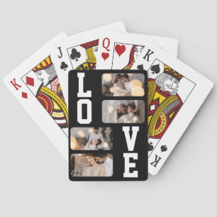 Entwerfen Sie Ihre eigene Fotocollage mit 4 Fotos Spielkarten