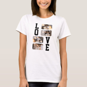 Entwerfen Sie Ihre eigene Fotocollage mit 4 Fotos T-Shirt