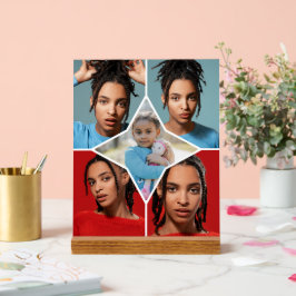 Entwerfen Sie Ihre eigene Fotocollage mit 5 Fotos Acrylschild