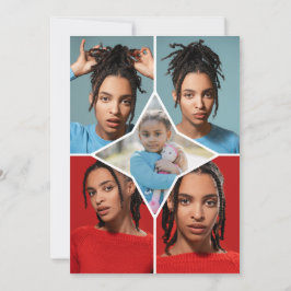 Entwerfen Sie Ihre eigene Fotocollage mit 5 Fotos Karte