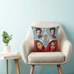 Entwerfen Sie Ihre eigene Fotocollage mit 5 Fotos Kissen