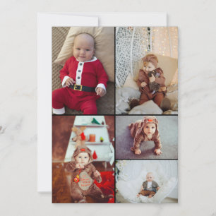 Entwerfen Sie Ihre eigene Fotocollage mit 5 Fotos Mitteilungskarte