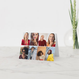 Entwerfen Sie Ihre eigene Fotocollage mit 8 Fotos Karte