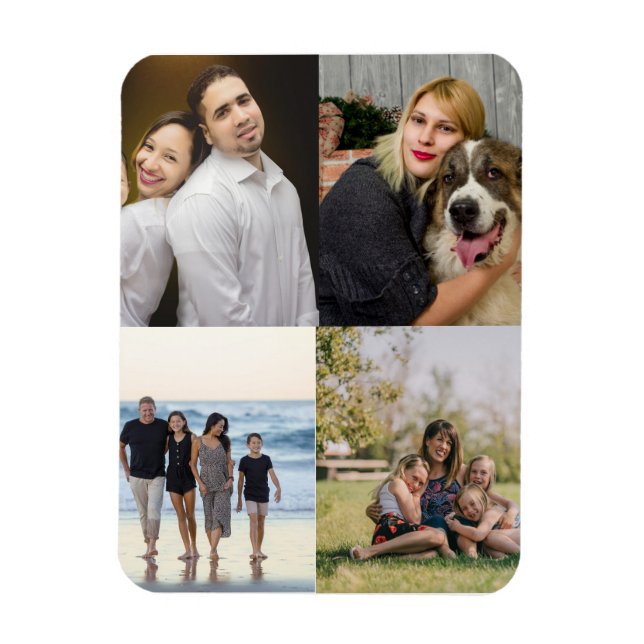 Entwerfen Sie Ihre eigene Fotokollektion mit 4 Fam Magnet (Vertikal)