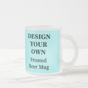 Entwerfen Sie Ihre eigene hellblaue Bier-Tasse - Mattglastasse