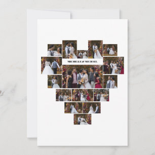 Entwerfen Sie Ihre eigene herzförmige Fotocollage Karte