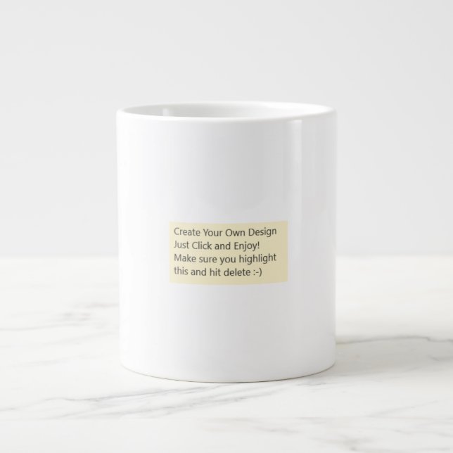 Entwerfen Sie Ihre eigene Jumbo-Tasse (Vorderseite)