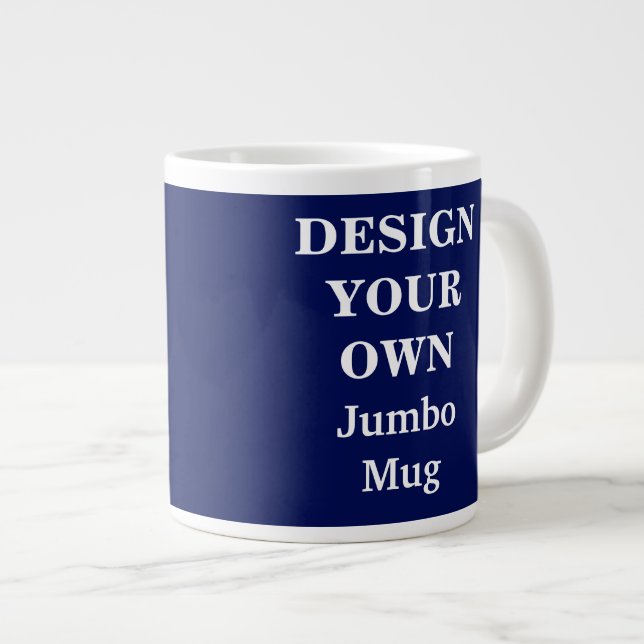 Entwerfen Sie Ihre eigene Jumbo-Tasse - Blau (Vorderseite Rechts)