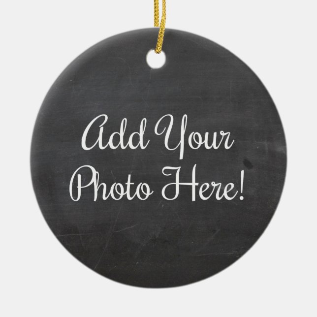 Entwerfen Sie Ihre eigene Keramik für Ihr Foto Keramik Ornament (Vorne)