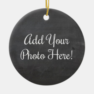 Entwerfen Sie Ihre eigene Keramik für Ihr Foto Ornament