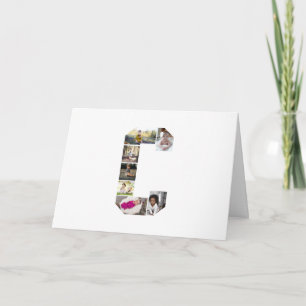 Entwerfen Sie Ihre eigene Letter C Foto-Collage Karte