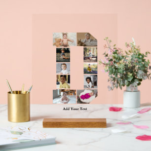 Entwerfen Sie Ihre eigene Letter-D-FotoCollage Acrylschild
