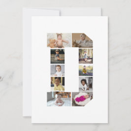 Entwerfen Sie Ihre eigene Letter-D-FotoCollage Dankeskarte