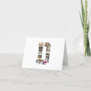 Entwerfen Sie Ihre eigene Letter-D-FotoCollage Feiertagskarte