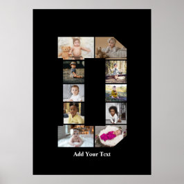 Entwerfen Sie Ihre eigene Letter-D-FotoCollage Poster