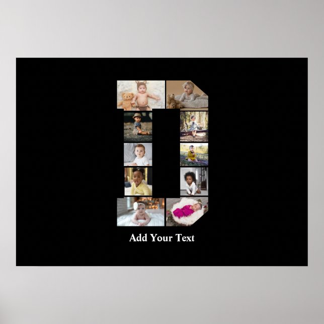 Entwerfen Sie Ihre eigene Letter-D-FotoCollage Poster (Vorne)