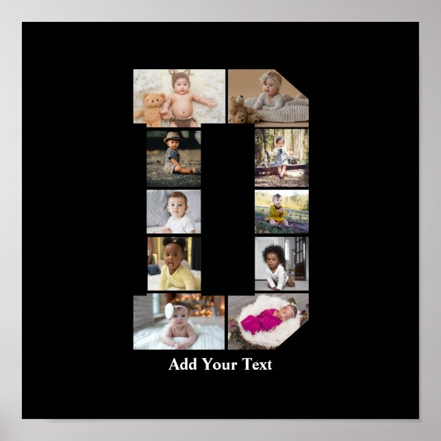 Entwerfen Sie Ihre eigene Letter-D-FotoCollage Poster (Vorne)