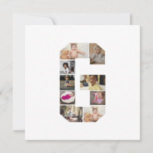 Entwerfen Sie Ihre eigene Letter-G-FotoCollage Dankeskarte