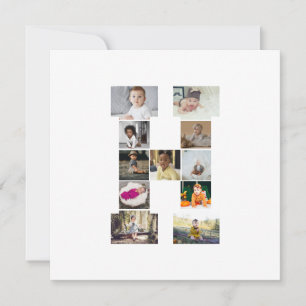 Entwerfen Sie Ihre eigene Letter-H-FotoCollage Ankündigung