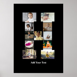 Entwerfen Sie Ihre eigene Letter-H-FotoCollage Poster