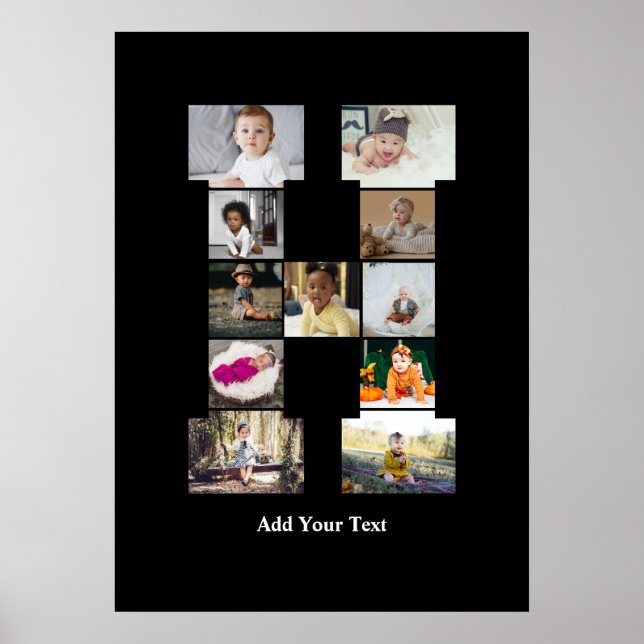 Entwerfen Sie Ihre eigene Letter-H-FotoCollage Poster (Vorne)