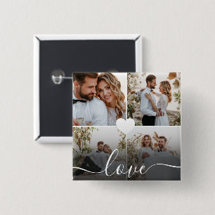 Entwerfen Sie Ihre eigene Liebe Collage Fotografy Button