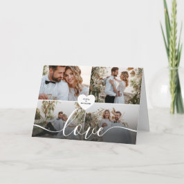 Entwerfen Sie Ihre eigene Liebe Collage Fotografy Dankeskarte